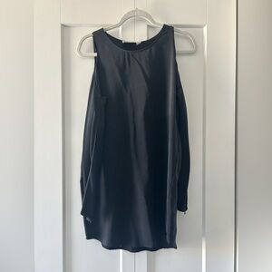Amanda Uprichard Black Long Sleeve Shift Dress - 100% Silk